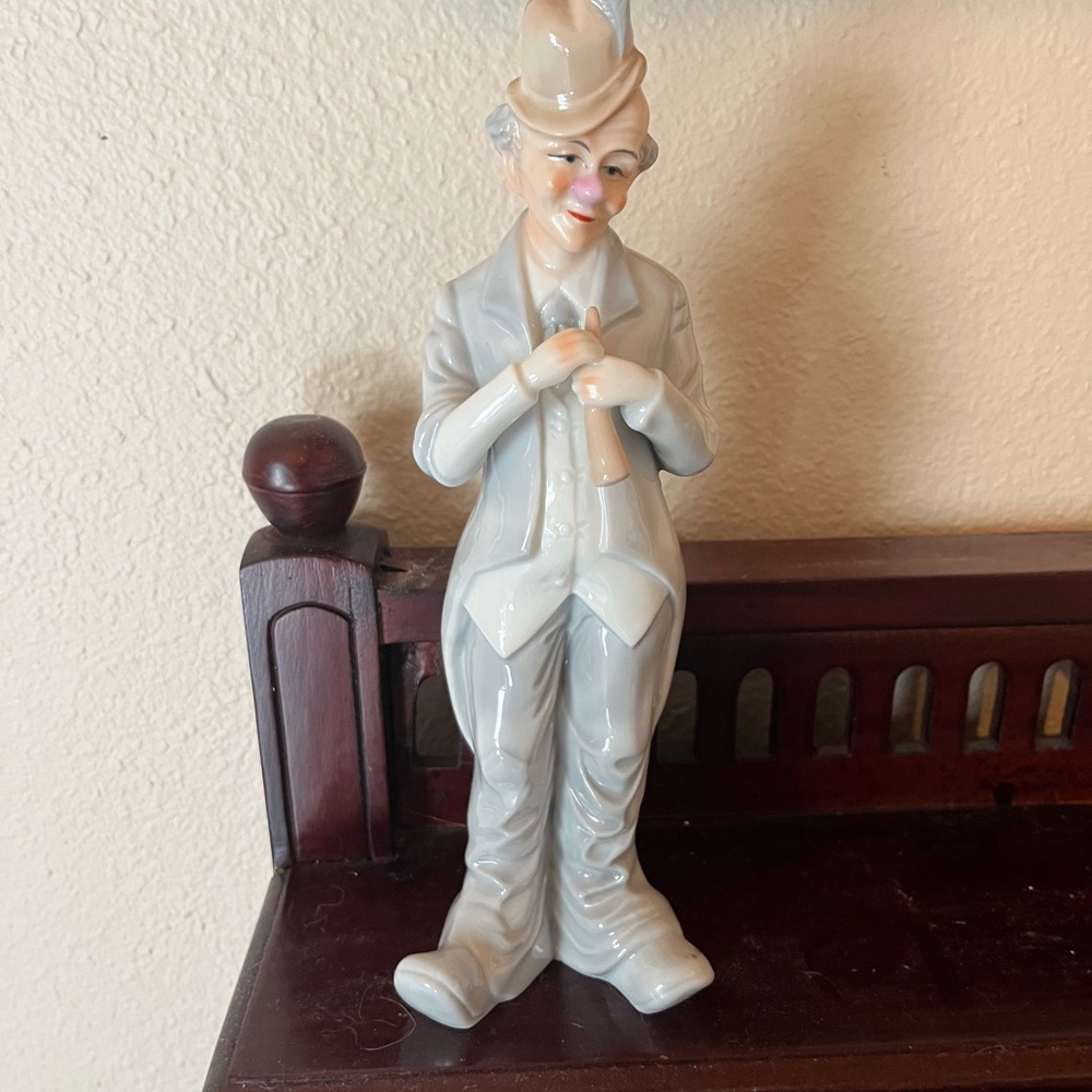 KPM Berlin Porcelain Clown Sculpture Musician Marked COA